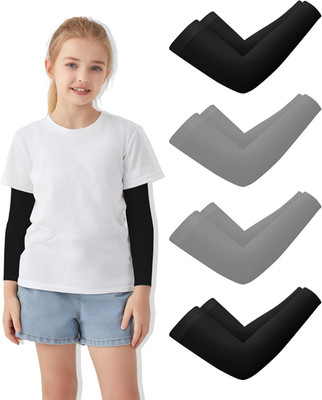 Mangas brazo ninos proteccion solar compresion deportes jardin fresco ligera