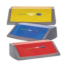 Image of Addis Red/Yellow/Blue Recycling Bin Kit Lids Metallic (Pack of 3) 505575