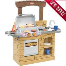 BBQ Playset with Oven Working Door Kids Grill Pretend Play Toy 12 Piece Set
