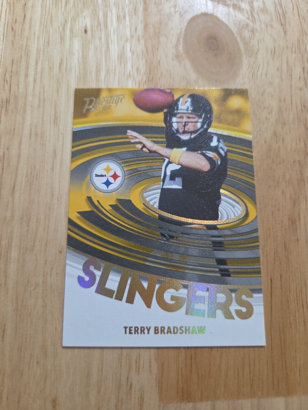 2022 Prestige TERRY BRADSHAW Slingers Insert #SL-28 Steelers CASE HIT SSP