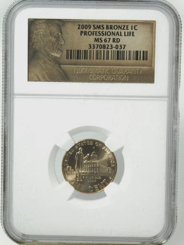 2009 SMS BRONZE 1c PROFESSIONAL LIFE NGC MS 67 RD