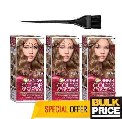 Garnier Color Sensation Hair Color 7.0 Delicate Opal Blonde Warm Elegant 3-Pack