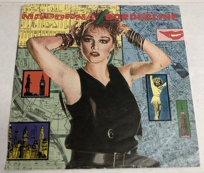 Madonna Borderline 45 RPM Vinyl German Import Sire 929 354-7 GEMA Picture Sleeve