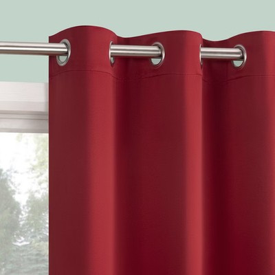 2pc 37''x96'' Sun Zero Tedrow 100% Blackout Grommet Curtain Panel Pair Bright