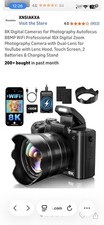 8K Digital Cameras for Photography Autofocus 88MP WiFi Professional 16X Digital