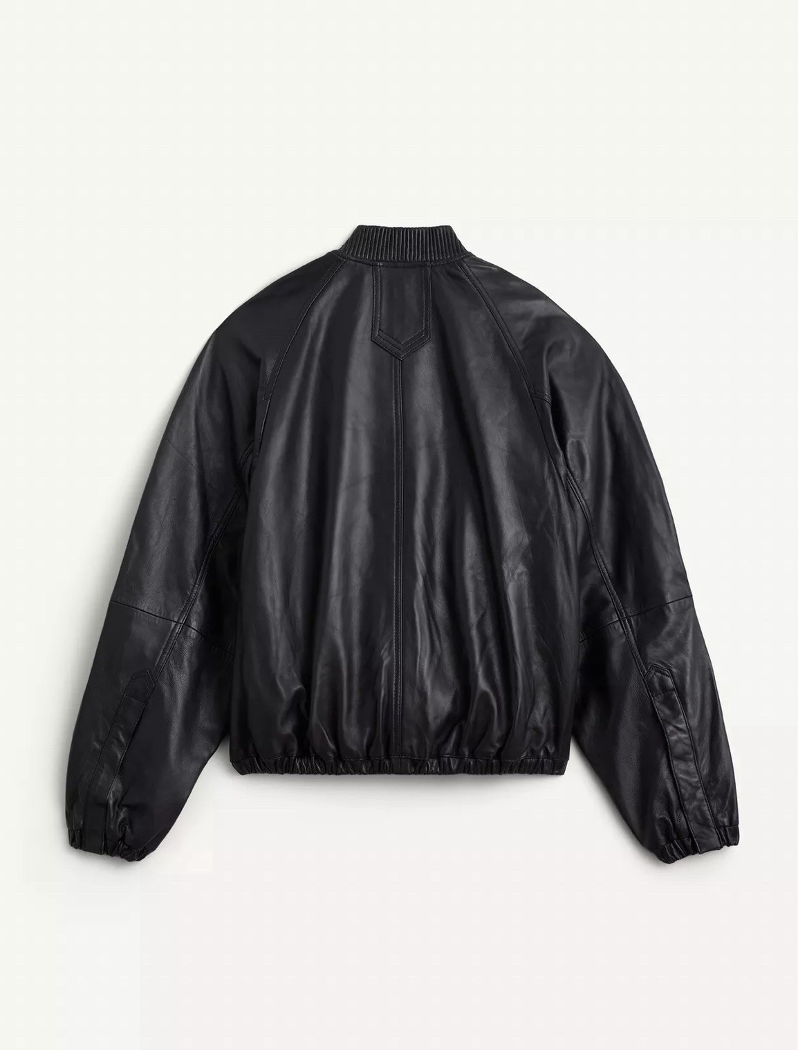 Zara SRPLS Leather Bomber Jacket(MEDIUM) image 5