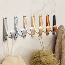 4PCS Nordic Hooks Alloy Single Hook Wall Hanging Clothes Hook Wardrobe Hat Hooks
