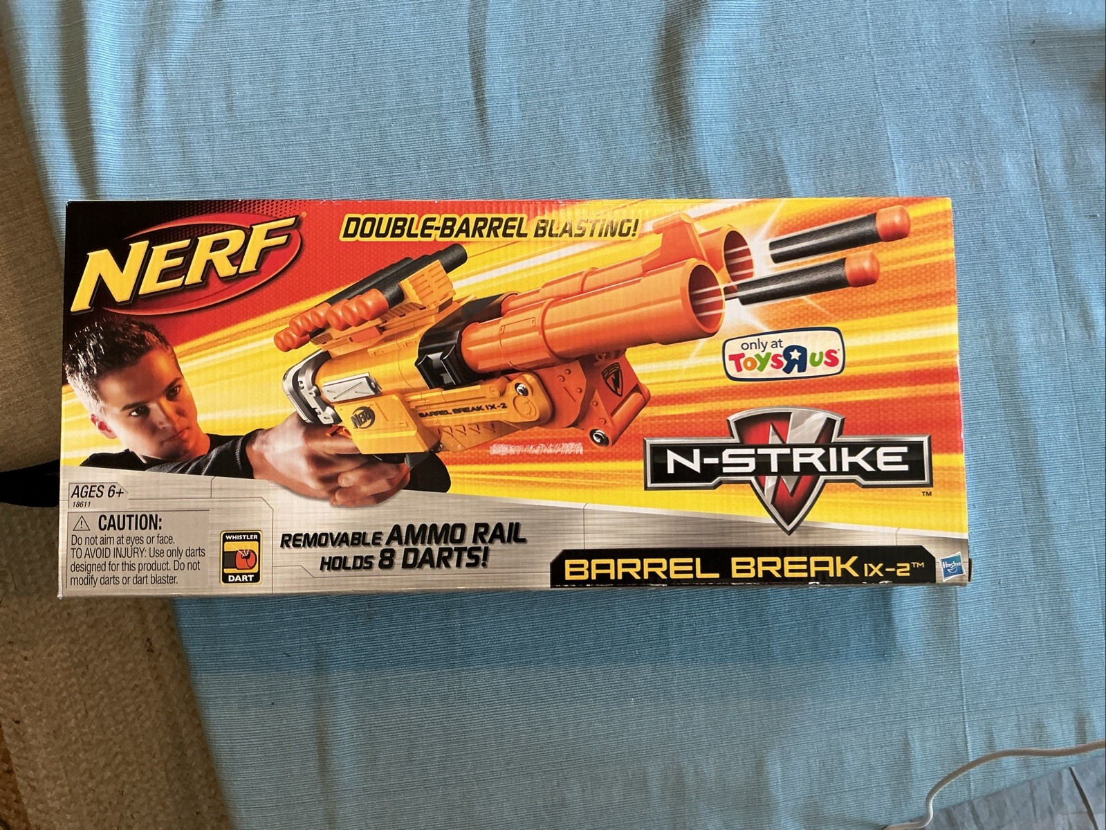 Blaster Railing Nerf N-Strike Barrel Break IX-2 Shotgun Blaster , 8 Darts With Rail ...
