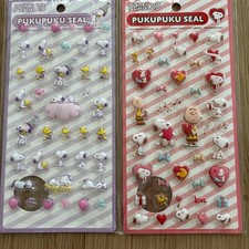 Seals Snoopy Puffy Stickers Set of 2