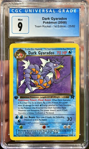 Dark Gyarados (1st Edition) graded CGC 9 for sale on eBay