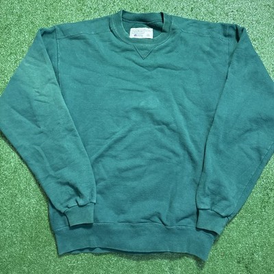 Vintage 90 s LL Bean X Russell Athletic Green Sweatshirt Large Tall USA