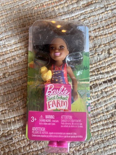 2018 Mattel Barbie Sweet Orchard Far #GCK63 African American Chelsea Barbie Doll