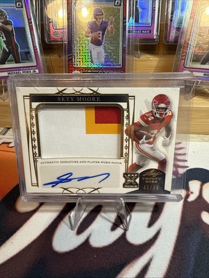 2022 Leaf Trinity Sky Moore RPA Rookie Player Worn Patch Auto /75 #PA-SM1