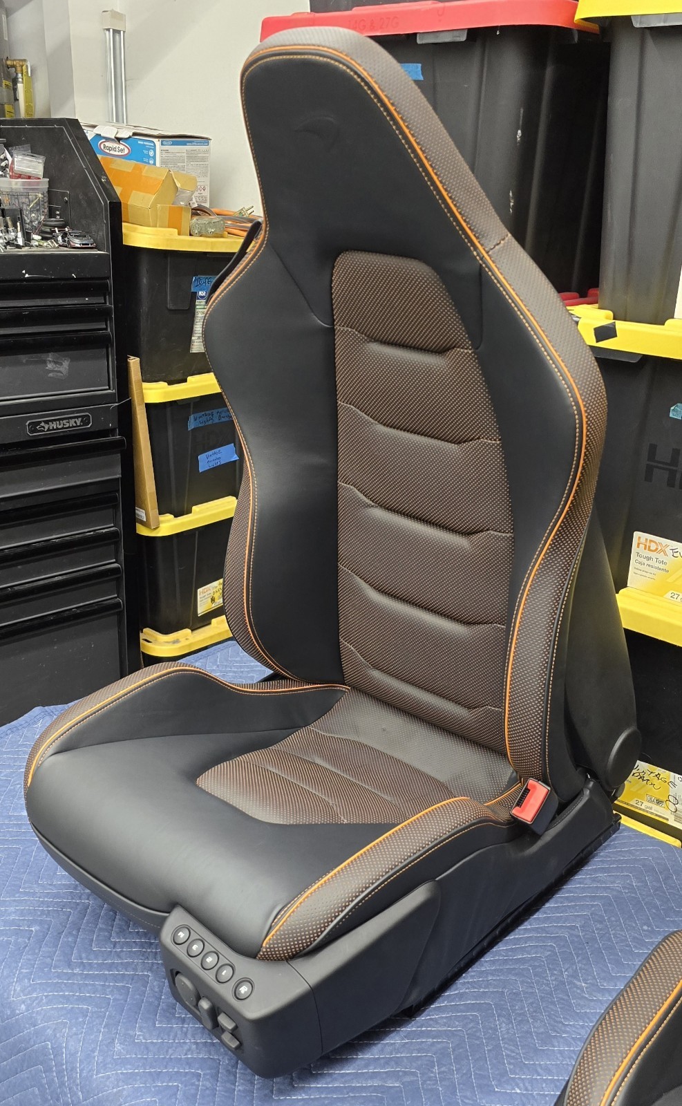 MCLAREN 650S RECARO SEATS PAIR POWER LEATHER PERFORATED 540S 570S MP4-12 44