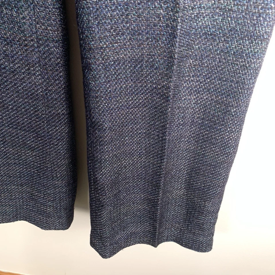 Pantalones de vestir Elevenses Anthropologie Brighton tweed para mujer talla 2 azul carrera Foto 3 de 4
