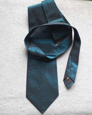 Sehr schöne Krawatte reine SEIDE Silk Designer Breit10cm Petrol Modern Italy 