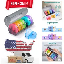 Large Weekly Pill Organizer 2 Times a Day, Daily Pill Box 7 Day Easy to Open ...