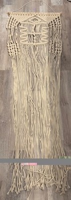 Macrame Cotton Wall Hanging Tapestry Boho Chic Tassel Home Decor: Extra Long