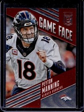 2016 Panini Donruss Elite Peyton Manning Game Face Red #/75 Broncos