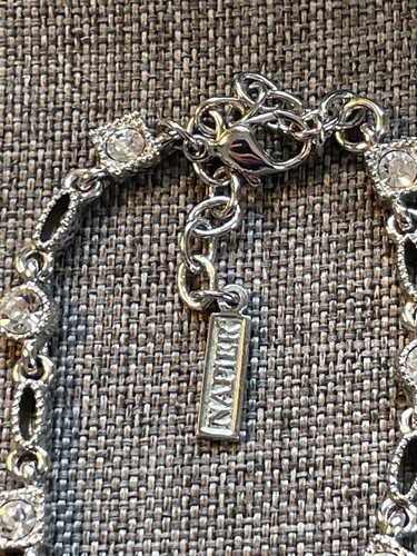 Napier Rhinestone Pendant Silver Tone Necklace - Picture 12 of 14