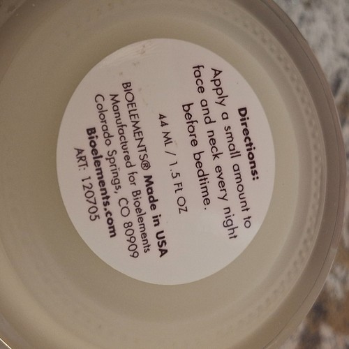 BioElements Sleepwear Overnight Cream 1.5 oz 44ml Age Activist Creme - Picture 6 of 9