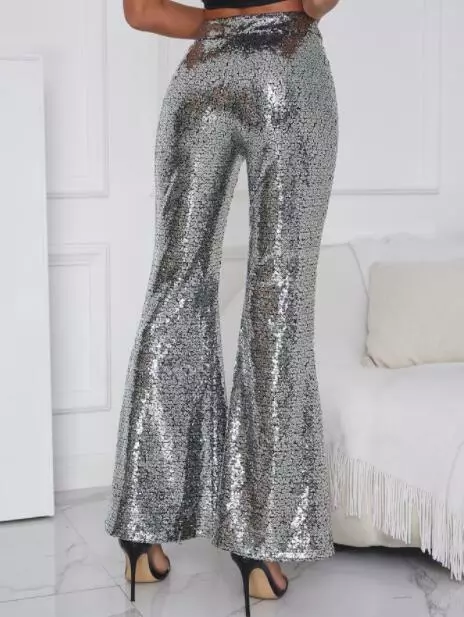 Silver sequin bell clearance bottoms