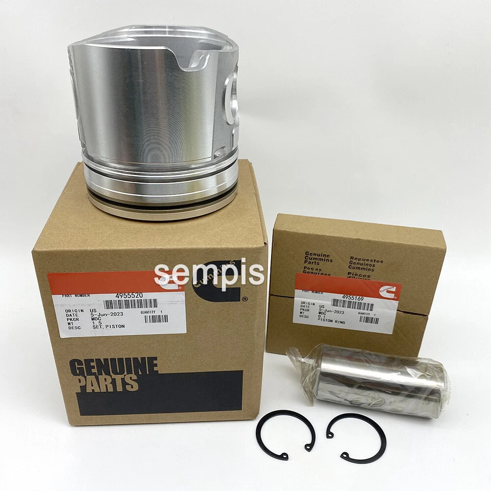 6Pcs Piston & Piston Rings Kit  Cummins OE 4955520 For2007-2019 Dodge Ram 6.7L - Image 2 of 4