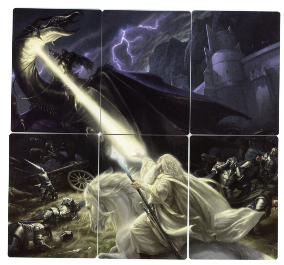 MTG - LOTR - Gandalf in the Pelennor Fields Scene Art Card Set - 6 card lot