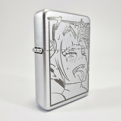 BRAND NEW -  DESIGNED BRUSHED STYLED CIGARETTE PETROL LIGHTER - Ahegao / Anime 3
