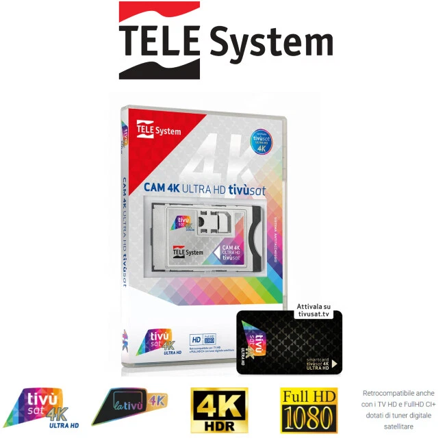 Teleskop TivùSat 4K ULTRA HD CAM + TivùSat Smartcard*