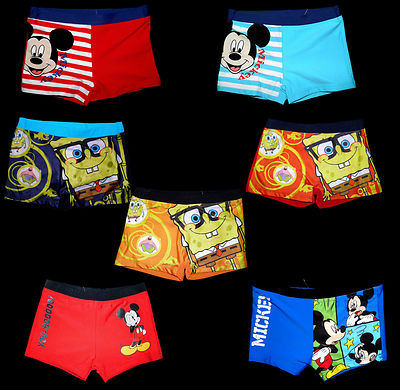 Badehose Boxer Disney Mickey Micky Maus Spongebob 98 104 110 116 122 128 134 140
