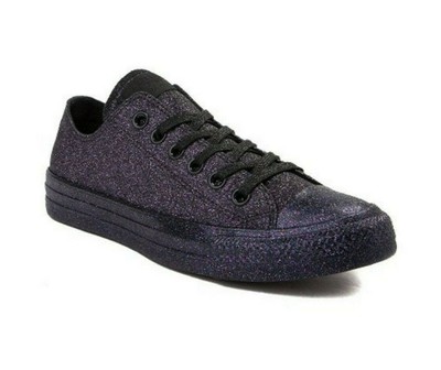 converse all star black glitter low tops