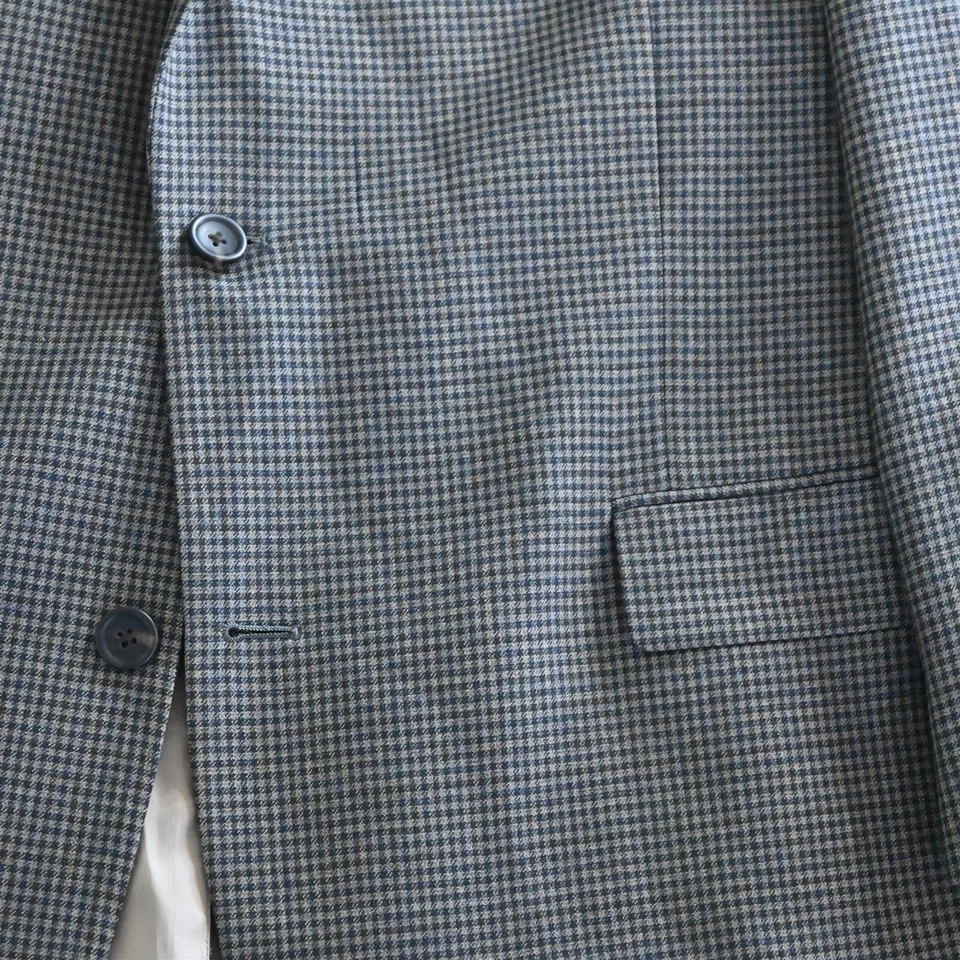 Joseph & Feiss 50L Gris Cuadros Clásico 100% Lana Blazer Traje Chaqueta Abrigo Deportivo Foto 3 de 4