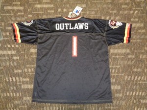 NWT LAS VEGAS OUTLAWS CHAMPION XFL WWE CRIPS GANGBANGERS GAME FOOTBALL JERSEY XL