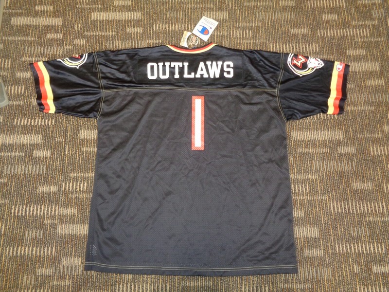 NWT LAS VEGAS OUTLAWS CHAMPION XFL WWE CRIPS GANGBANGERS GAME FOOTBALL JERSEY XL