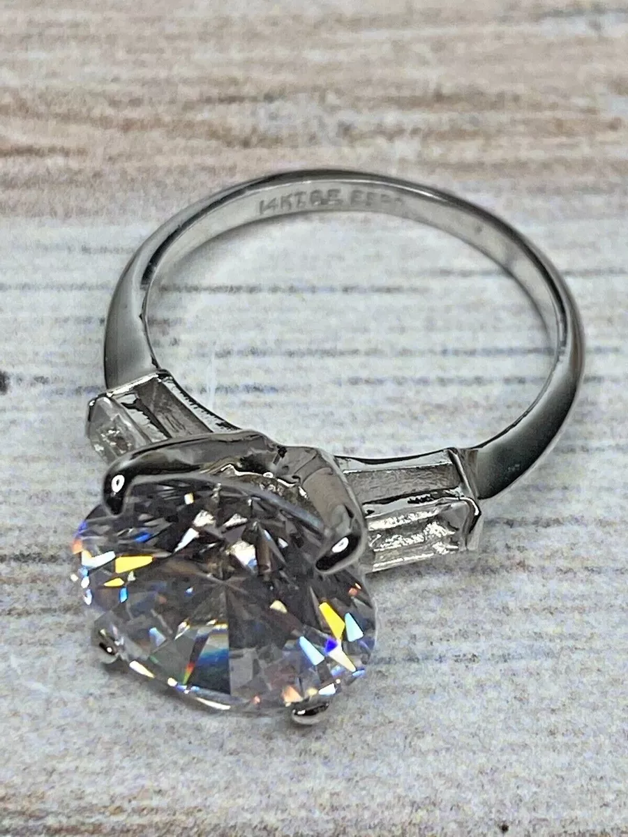 Cubic Zirconia 14KT GE ESPO Ring with Box Size 7