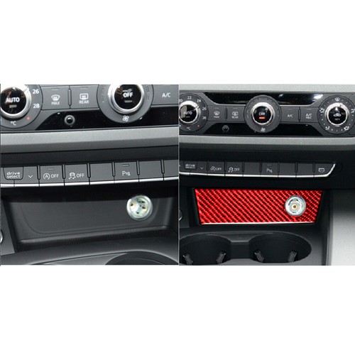 For Audi A4 2017-19 Carbon Fiber Interior Cigarette Lighter Panel Cover Trim - Picture 5 of 10