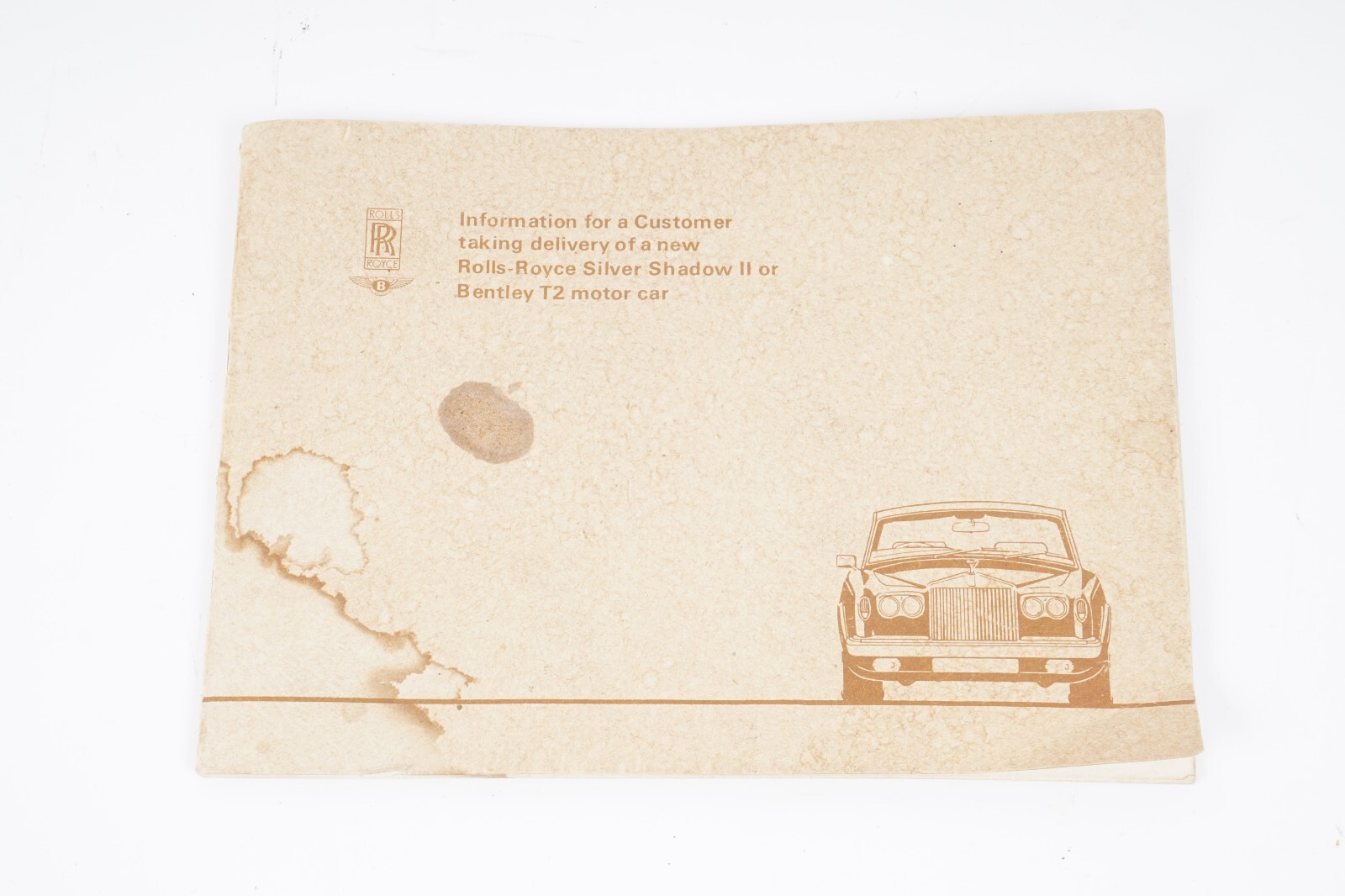 ROLLS ROYCE SILVER SHADOW II BENTLEY T2 INFOMARTION FOR CUSTOMER