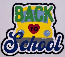 School - Back to School Handmade Paper Piecing Scrapbook Embellishment Die Cuts