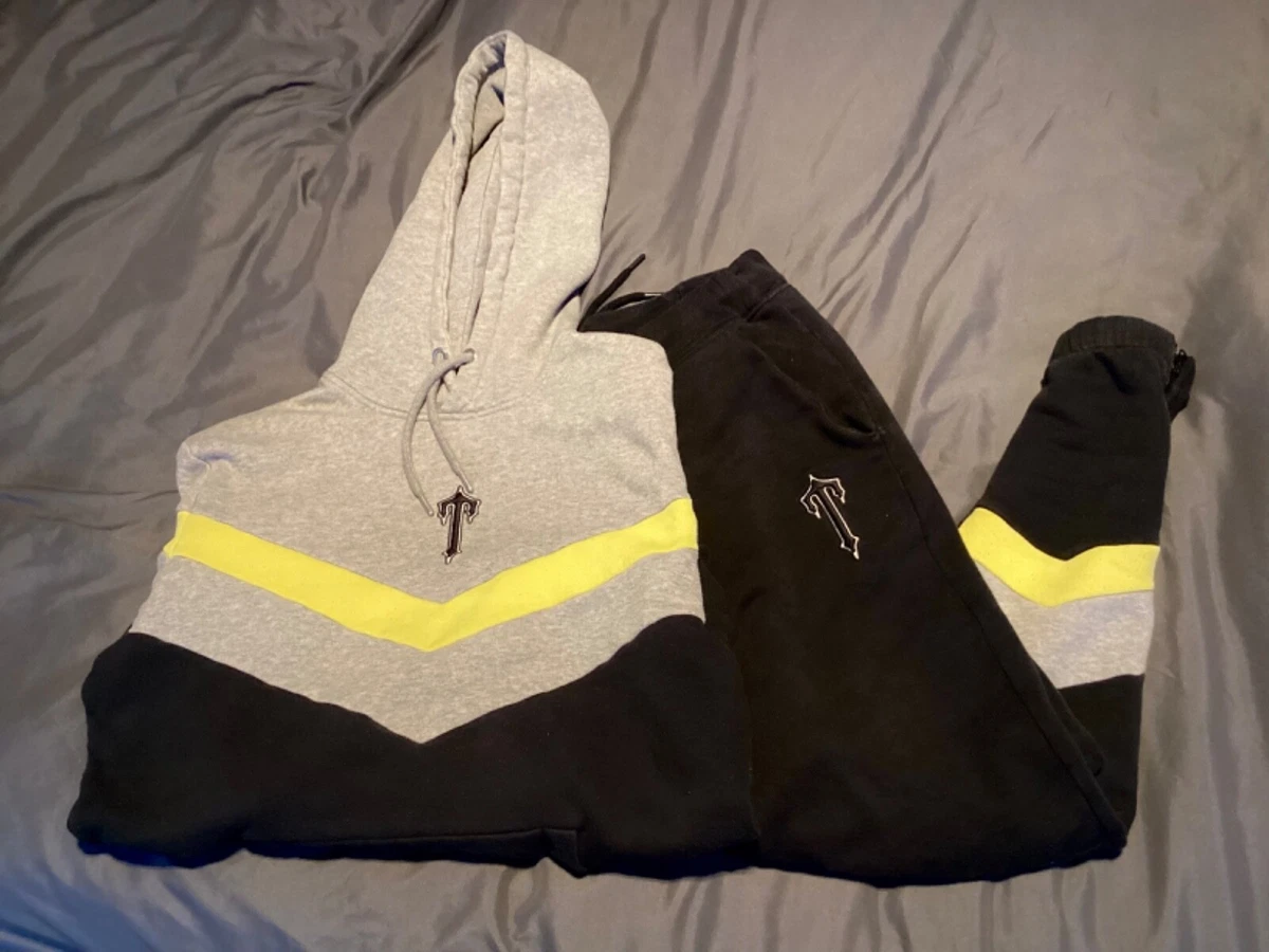 black yellow and grey v stripe trapstar tracksuit | eBay