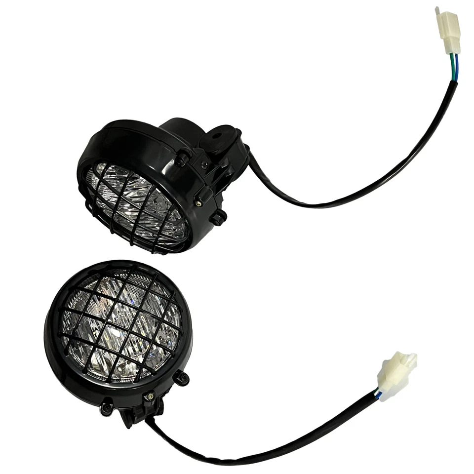 2x LED Headlights for Yamaha Banshee 1987-2006 lens bulbs Grills Warrior 350 - Image 3 of 4