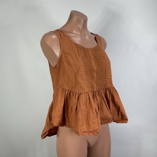 Anthropologie Vanessa Virginia ärmelloses Oberteil mit Rüschenösen 6 - Bild 5 von 10