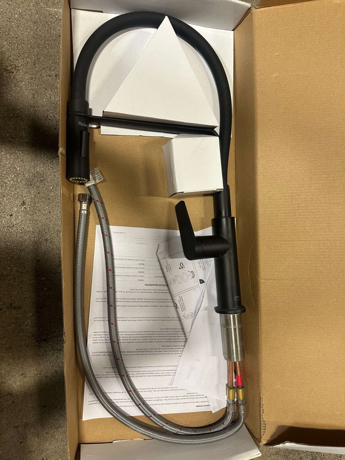 Riobel Mythic 1.8 GPM Single Hole Pre-Rinse Pull Down Kitchen Faucet - MY101BK