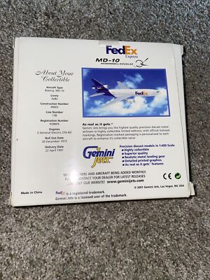 FedEX ダイキャストモデル Gemini Jets MD-10 FedEX ダイキャストモデル Gemini Jets MD-10 - メルカリ