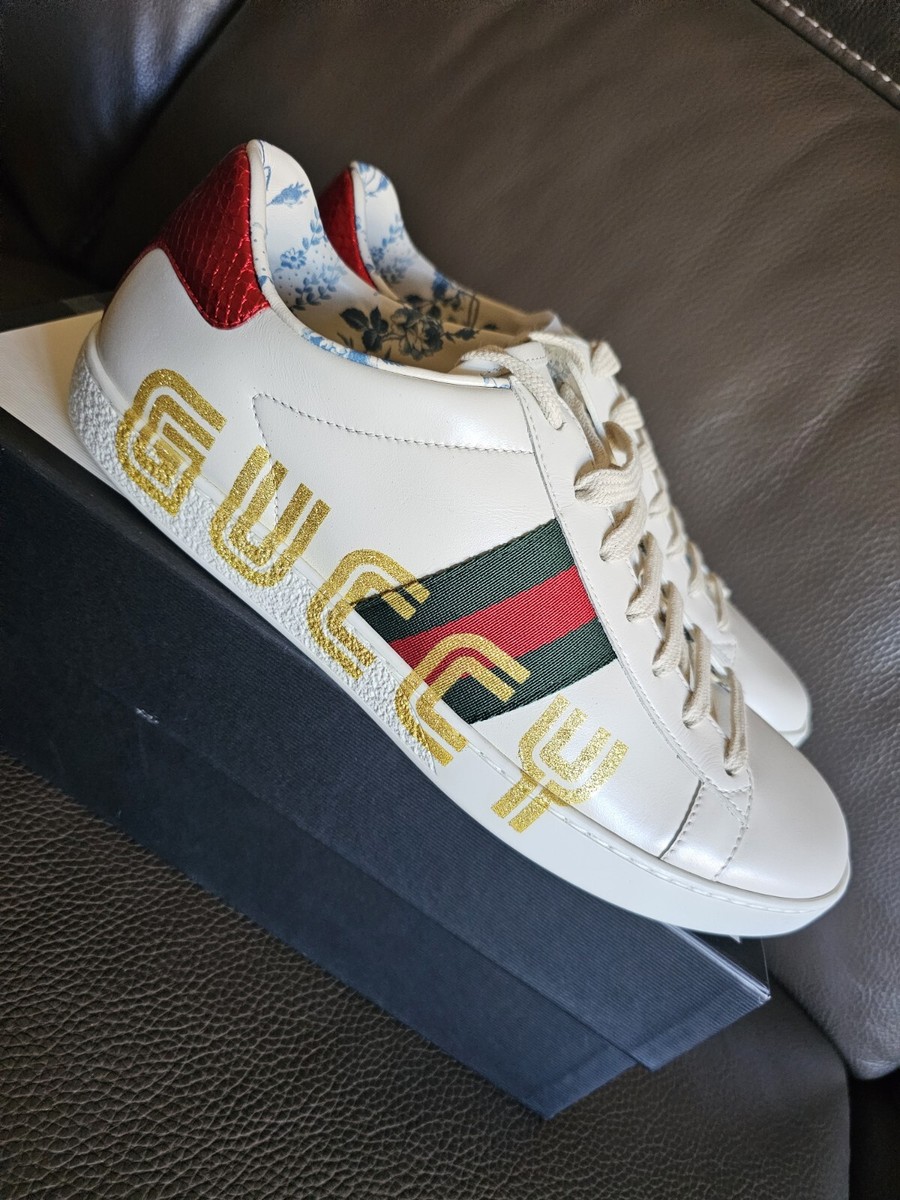 【関税&送料込み】Gucci Ace Leather Sneakers Gucci Ace Leather Sneakers EU 39.5 US Mens 7.5 Womens 9.5