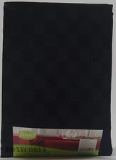 Food Network Stain Resistant Microfiber Black 60x84 Oblong Tablecloth NWT