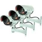 3 Pack IR Bullet Fake Dummy Surveillance Security Camera CCTV & Record Light