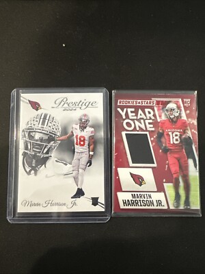 Marvin Harrison Jr Rookie Cards. Panini Prestige / Rookies & Stars Patch 