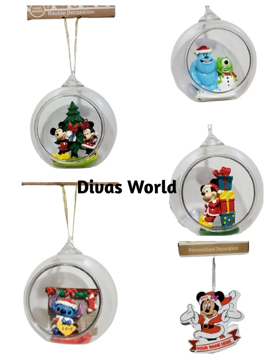 Disney Christmas Tree Hanging Baubles Decorations Stitch Monster Mickey Primark