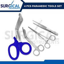 4 Pcs First Aid Paramedic Tools Set Kit For Nurses Surgical Instruments ( Blue )